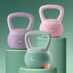 Χρήση στο σπίτι PVC Soft Kettlebell για εκπαίδευση δύναμης