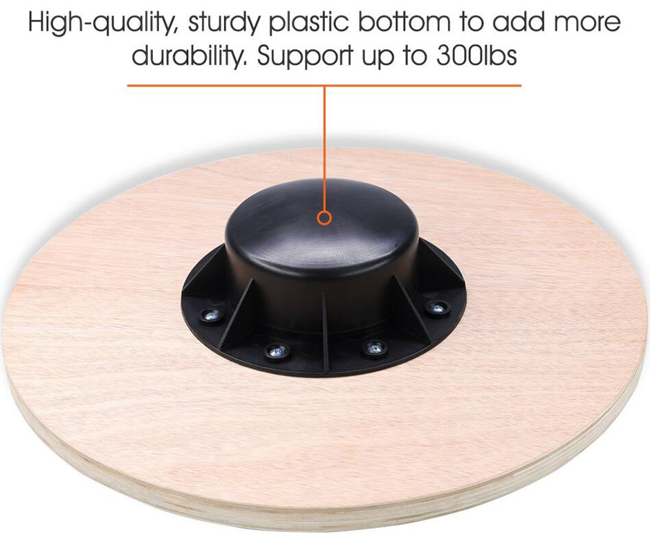 Basics Wooden Wobble Exercise Balance Board9